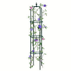 Tower Obelisk Garden Trellis Plant Support Vines Flowers Rustproof Green