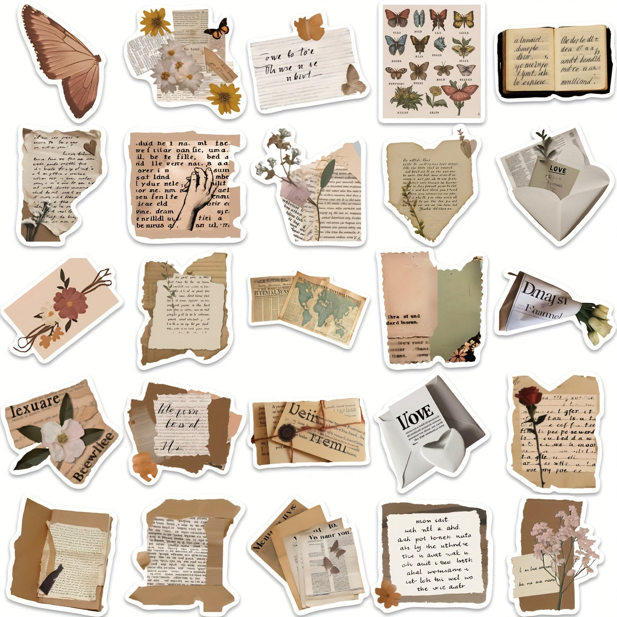 50pcs Brown Skateboard Stickers Waterproof Decals for Refrigerator Notebook Phon