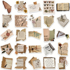 50pcs Brown Skateboard Stickers Waterproof Decals for Refrigerator Notebook Phon
