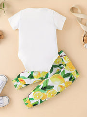 Baby Boys Letter Romper Trousers Set Infant Summer Clothes