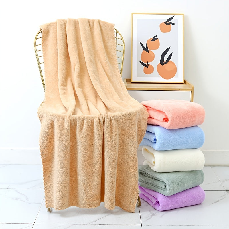 Coral Velvet Bath Towel Thick Water Absorbent Hairless Adult Gift Beach Towel