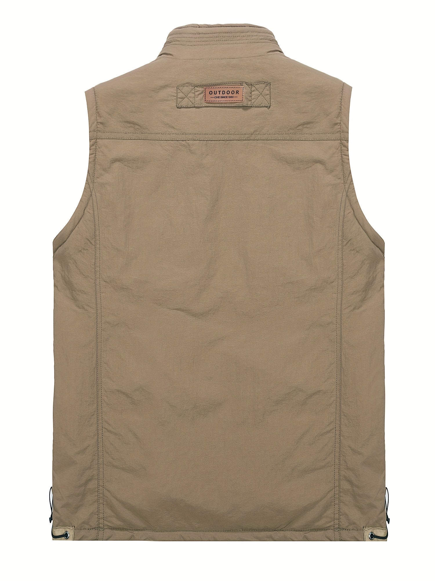 Thermal Cargo Vest Men's Zip Up Spring Summer Outwear