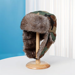 Camouflage Fleece Thermal Winter Hat with Ear Protection