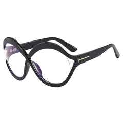 T Shape Oversized Square Sunglasses Vintage Ladies Stylish Round Glasses