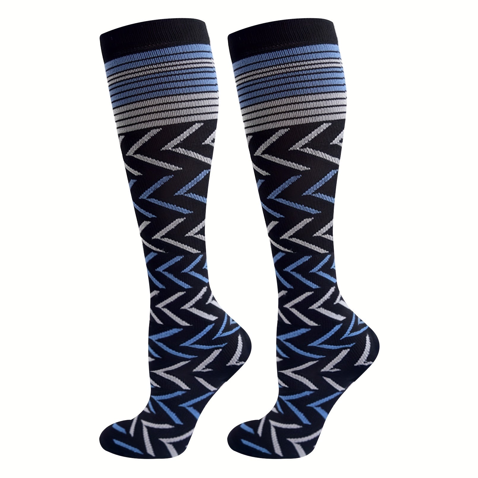 Stretchy Compression Socks for Women - Sports Calf Socks for Cycling & Running