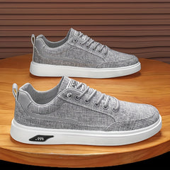 Men's Non Slip Canvas Skate Shoes Low Top Lace Up Sneakers