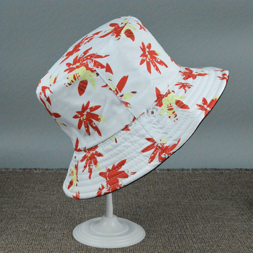 Maple Leaf Print Bucket Hat Outdoor Sun Protection Hat