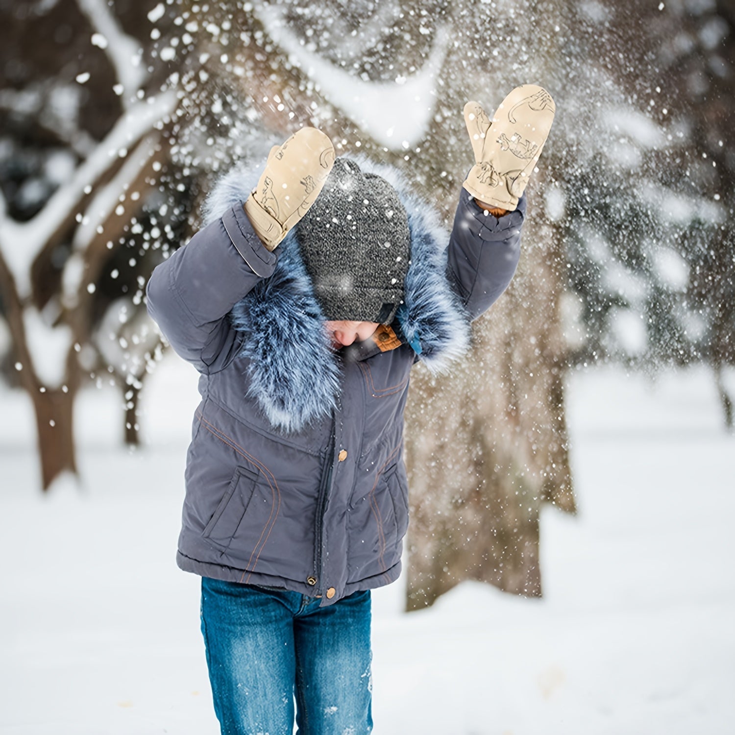 Waterproof Toddler Mittens Winter Snow Gloves Boys & Girls