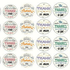 100pcs Thank You Stickers - 5 Cute Designs for DIY Decoration