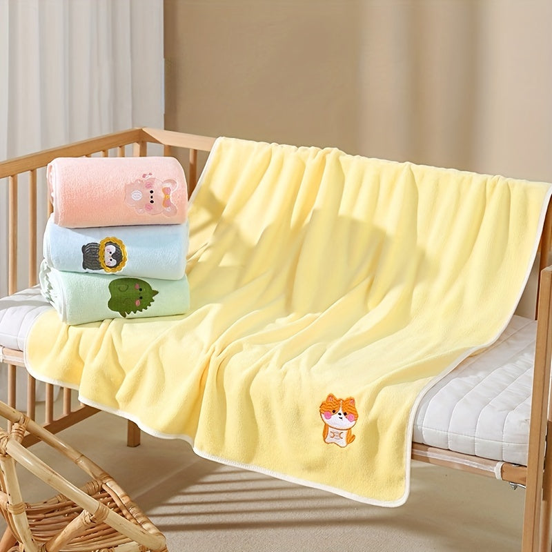 Soft & Absorbent Newborn Bath Towel & Blanket Thickened Coral Fleece