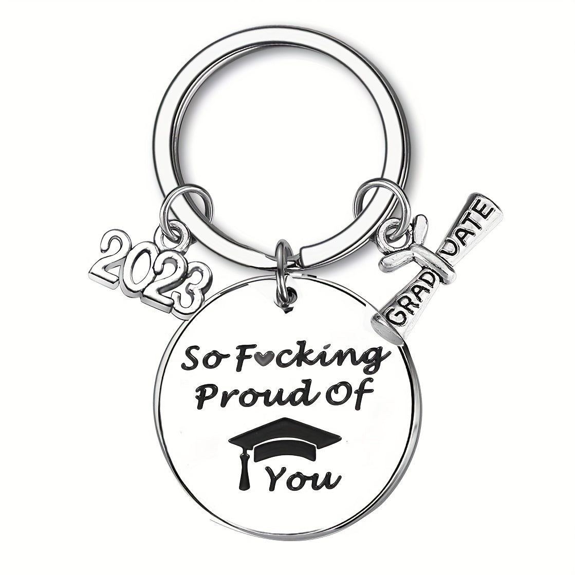 Teen Creative Slogan KeyChain For Graduation Gift Party