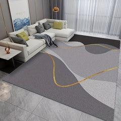 Modern Area Rug for Living Room Soft Polyester Fiber Carpet