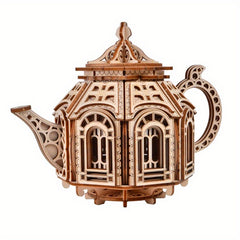 Wooden 3D Teapot Puzzle Model Kit for Adults Gift