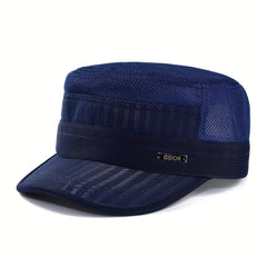 Breathable Mesh Army Cap Unisex Casual Flat Top Cadet Hat
