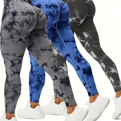 Tie Dye Yoga Workout Pants Fitness Leggings Activewear