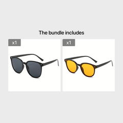 ZYPC001 Men's PC Frame Driving Sunglasses UV400 Polarized Retro Sun Protection