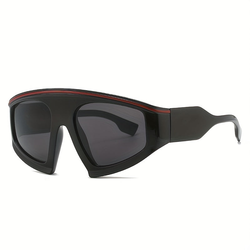 Men's Large Triangle Frame Sunglasses Anti UV400 Vintage Mixed Eyewear