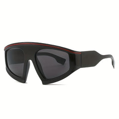 Men's Large Triangle Frame Sunglasses Anti UV400 Vintage Mixed Eyewear