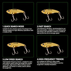 3pcs Artificial Metal Jigbait Lures with 3D Eyes