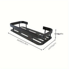 Home Storage Rack Aluminum Square Basket Wall-mounted Shelf for Bathroom Wash