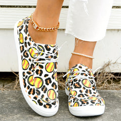 Women's Versatile Leopard Sports Sneakers Lightweight Casual Shoes