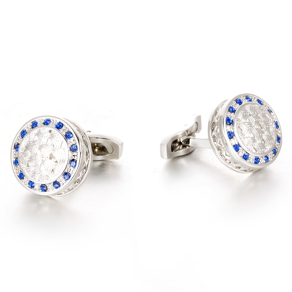 Men's French Shirt Crystal Cufflinks