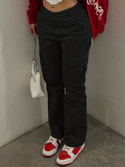 Vintage Y2K High Waisted Cargo Pants for Women