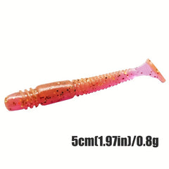 20pcs Soft Fishing Lures T Tail Worm Wobblers Swimbait