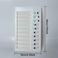 1pc Fitness Week Plan Board Daily Workout Plan Recording Machine