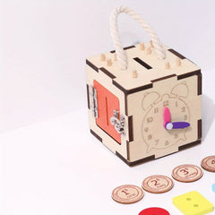 Hexahedron Busy Board Locking Mechanism Activity House