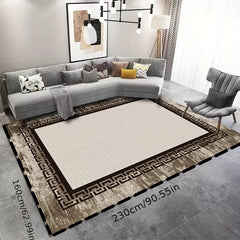 Vintage Nordic Area Rug Light Geometric Pattern Indoor Mat