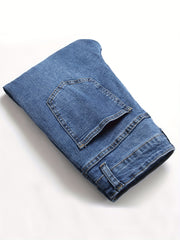 Men s Ripped Slim Fit Denim Jeans With Pockets