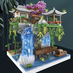 3500pcs Peach Blossom Pond Building Set ABS Locking Bricks