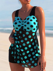 Boho Swimsuit Set Polka Dot Tankini Two Piece Set