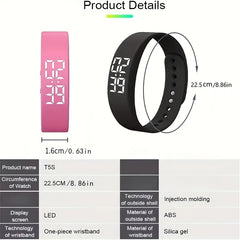 Multifunctional Sports Watch Soft Silicone Strap Lightweight Vibration Alarm Uni