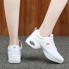 Arch Support Mesh Dance Shoes Non Slip Comfortable Air Cushion Shock Absorption
