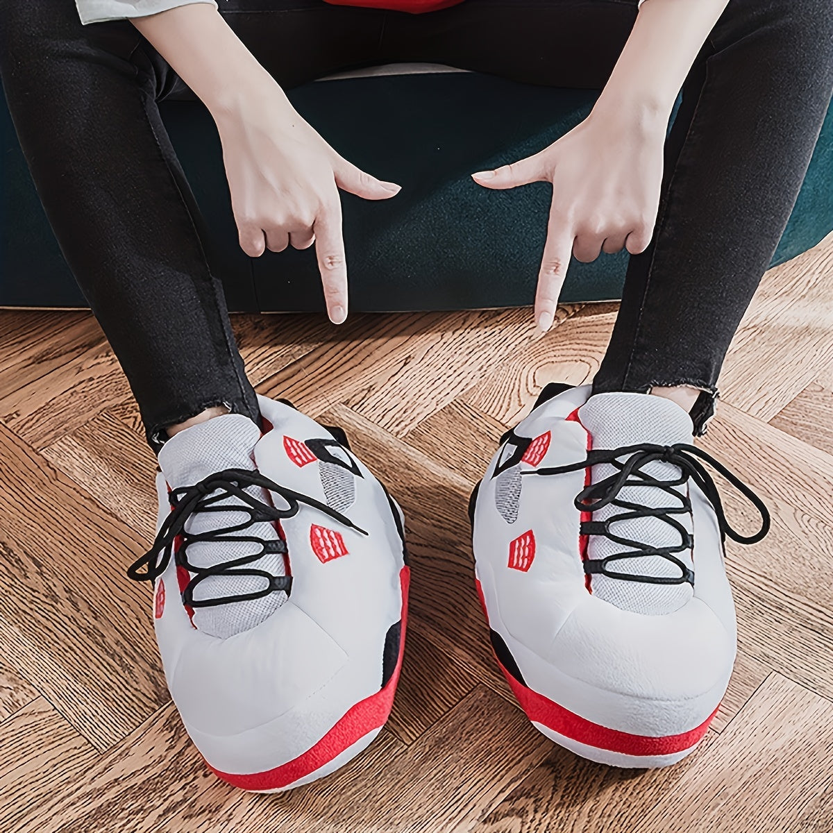 Women's Plush Slip-On Sneaker Slippers