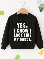 Baby Boys Letter Graphic Sweatshirt Top Kids Clothes