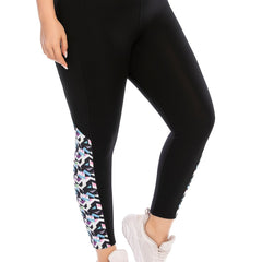 Geometric Print Yoga Sports Leggings - Medium Stretch