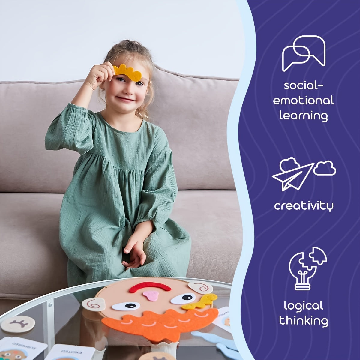 Children's Emotion Recognition Game with 9 Cards