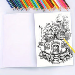 Deluxe Teapot House Coloring Book 22 Pages Halloween Christmas Birthday