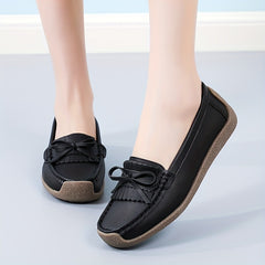 Women's Bowknot Flat Shoes Lightweight Slip On Shoes