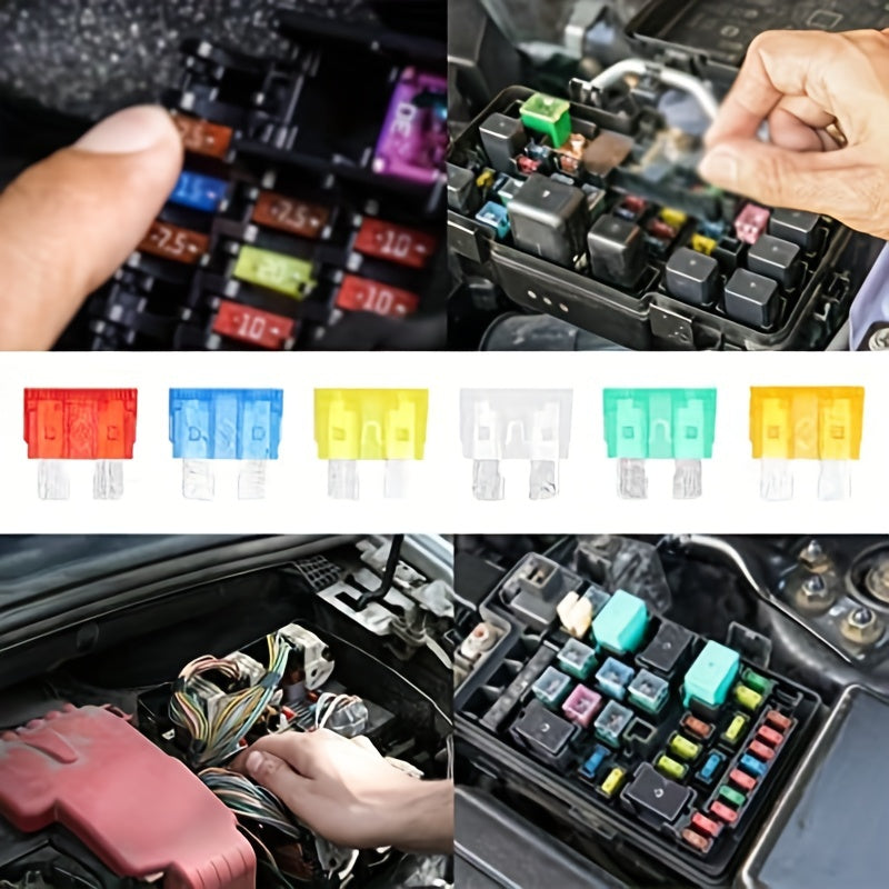 200pcs Car Fuse Assortment Kit with Storage Box 5-30A