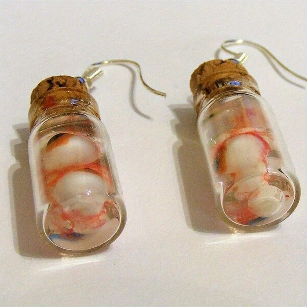 Funny Eyeball Earrings in Glass Bottle Halloween Gift