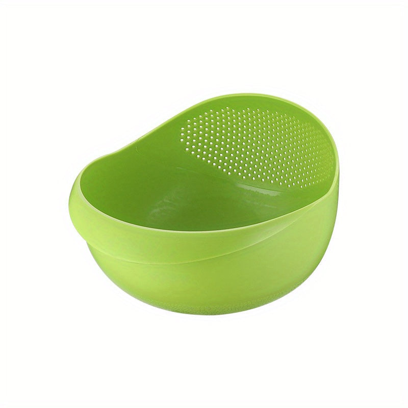 Rice Washing Drain Basket & Filter Set - Plastic Colander & Basin Kit