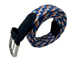 Elastic Braided Belt Pin Buckle Stretch Belt Canvas Waistband Casual Jeans Belt