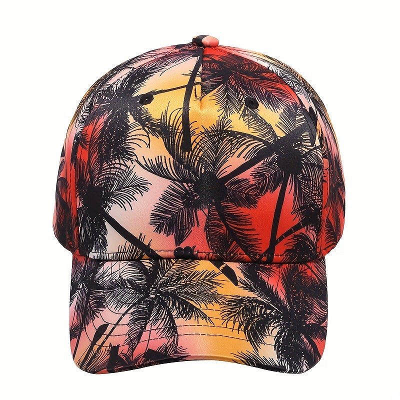 Casual Coconut Tree Print Sunscreen Baseball Cap