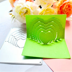 Layered Heart Die Cuts Love Cutting Die Stencil For Card Making