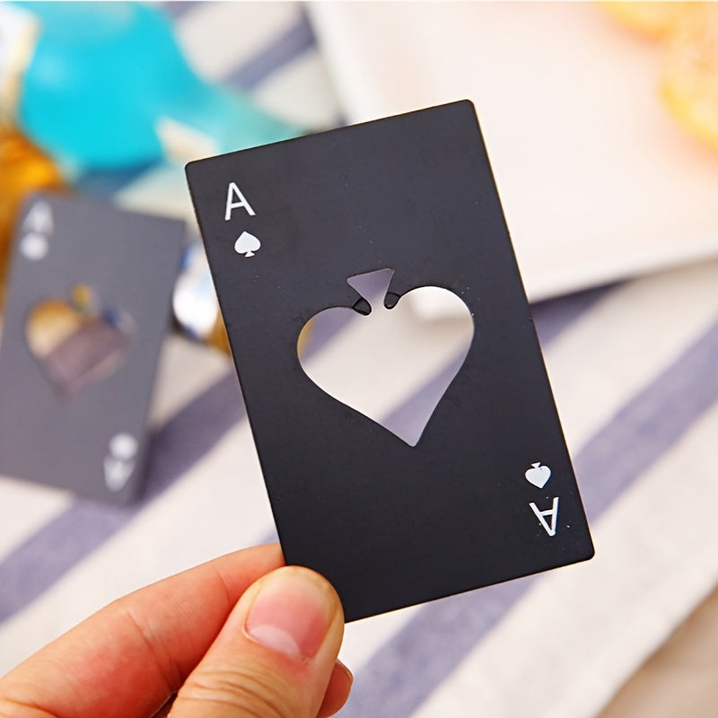 Poker Shaped Steel Beer Bottle Opener for Throwing Practice