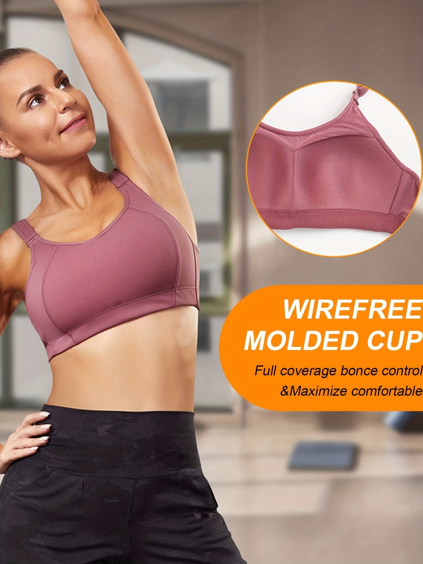 High Impact Wireless Sports Bra for Women